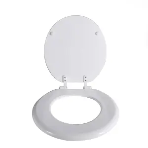 Geometric Pattern Printed Toilet Seat-Quick Release Toilet Seat