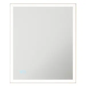 500 x 600mm IP44 LED Bathroom Mirror & Demister - Tunable White Diffused Border