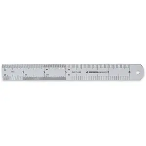 Axminster Professional Graduation Rule 64R 150mm/6" - Metric & Imperial