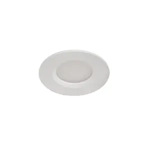 GoodHome Etana White Non-adjustable LED Warm white Downlight 4.7W IP65, Pack of 3