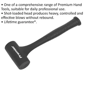 1.3lb Anti-Rebound Dead Blow Hammer with Nitrile Rubber Grip for Precision Work