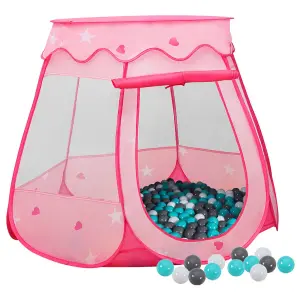 Berkfield Children Play Tent with 250 Balls Pink 102x102x82 cm