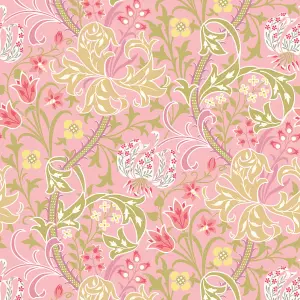 Hoopla Walls Lily Ogee Rose Pink Smooth Matt Wallpaper