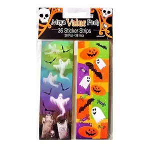 Amscan Stripe Halloween Stickers (Pack of 36) Multicoloured (One Size)