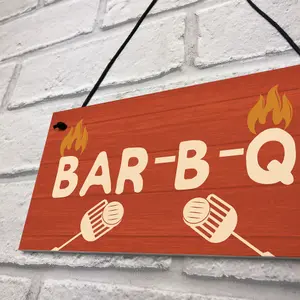 Quirky BBQ Sign Funny Garden Shed Man Cave Sign Gift For Men New Home Gift