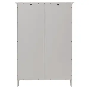 2-door White Shutter Freestanding Bathroom Sideborad Cabinet with Drawer W 600 x D 350 x H 870 mm