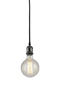 Luminosa Vintage Simple Pendant, Black, White, E27