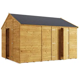 BillyOh Expert Tongue and Groove Apex Workshop with Dual Entrance - 12x10 - Windowless