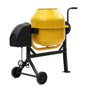 230V 220 W Electric Portable Cement Concrete Mixer with Wheels 63 L