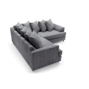 Ferguson Corner Sofa Grey Cord