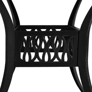 Berkfield Garden Table Black 90x90x74 cm Cast Aluminium