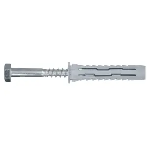 Diall Universal Grey Multi-purpose screw & wall plug (Dia)12mm (L)60mm, Pack of 20