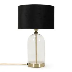 Glass Desk Lamp Black