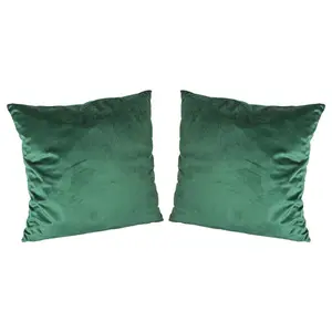 Square Throw Cushion (Set of 2) Green