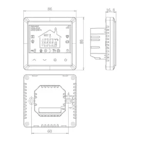 Digital Programmable Thermostat 16A Underfloor or Electric Heating