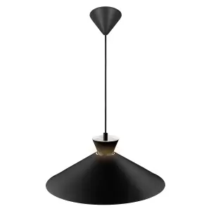 Nordlux Dial 45 Indoor Living Room Dining Office Hallway Pendant Ceiling Light in Black (Diam) 45cm