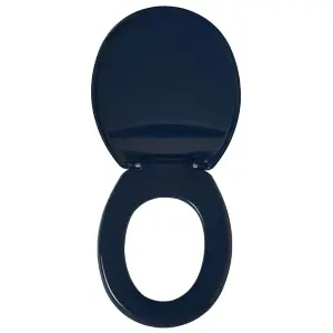 Bemis Buxton Indigo Blue Toilet Seat Ultra-Fix 2850CPT106