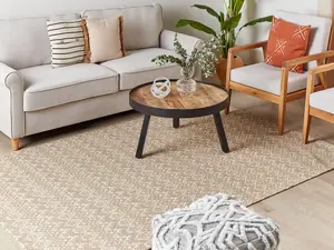 Jute Area Rug 160 x 230 cm Beige ATIMA