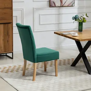 Pienza Velvet Dining Chairs - Set of 2 - Green