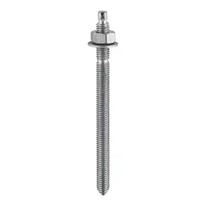 Timco - Chemical Anchor Threaded Studs, Nuts & Washers - Hot Dipped Galvanised (Size M16 x 190 - 10 Pieces)