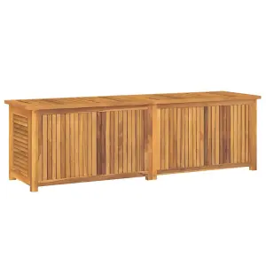 Berkfield Garden Storage Box with Bag 175x50x53 cm Solid Wood Teak