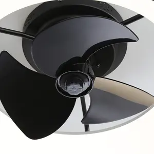 Black Ceiling Fan with Lights Dimmable LED Reversible 3 Blades 6 Speed with Remote Control