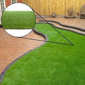 Best Artificial 20mm Grass 2mx5m (6.5ft x 16.4ft) - 10m² Child & Pet Friendly Easy Install Turf Roll UV Stable Artificial Lawn