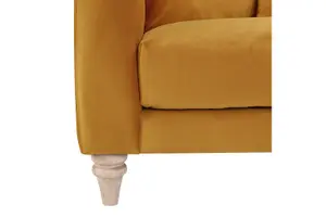 Covent 3 Seater Sofa With Scatter Back Cushions, Mustard Velvet