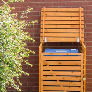 KCT Wooden Wheelie Bin Store Outdoor Storage - Single ( 1 x 240L)