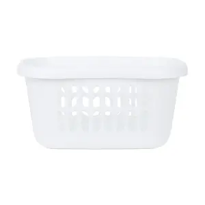 Wham 2 x Casa Plastic Hipster Laundry Basket Ice White