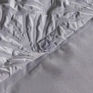 OHS Geometric Embossed Duvet Set, Grey - Single