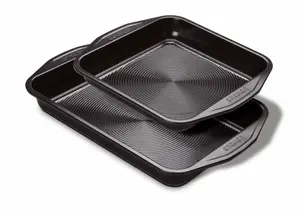 Circulon Ultimum Black Rectangle Carbon Steel Dishwasher Safe Non-Stick Roast and Bake Set Pack of 2