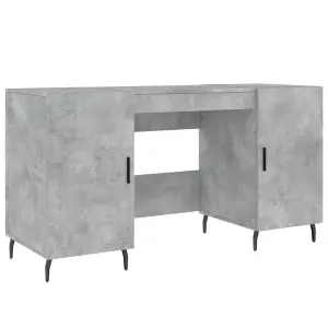 Berkfield Desk Concrete Grey 140x50x75 cm Engineered Wood