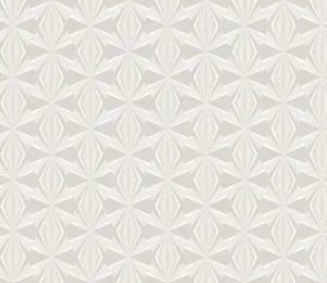 Hoopla Walls Sunray Diamond Grey 10m Wallpaper Matt Smooth