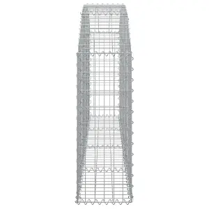 Berkfield Arched Gabion Basket 200x30x80/100 cm Galvanised Iron