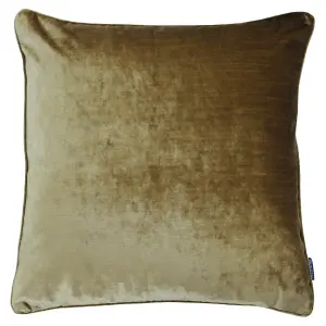 Paoletti Luxe Velvet Piped Polyester Filled Cushion