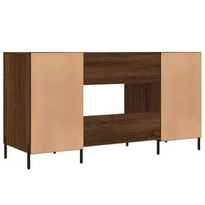 Berkfield Desk Brown Oak 140x50x75 cm Engineered Wood