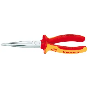 KNIPEX 26 16 200 SBE VDE Snipe Nose Side Cutting Pliers, 200mm 81246