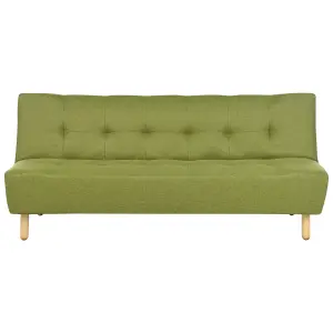 Beliani Retro Sofa Bed ALSTEN Green