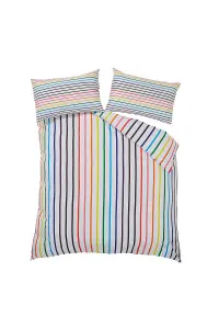 Fine Stripe Duvet Cover Set, 100% Cotton