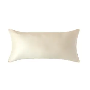 Homescapes Cream Continental Pillowcase Organic Cotton 400 TC, 40 x 80 cm