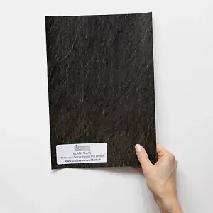 d-c-fix Black Slate Matt Self Adhesive Vinyl Wrap Film for Kitchen Doors and Worktops A4 Sample 297mm(L) 210mm(W)