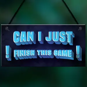 Neon Effect Blue Gaming Sign Funny GAMER GIFT Bedroom Man Cave Sign Son Gift