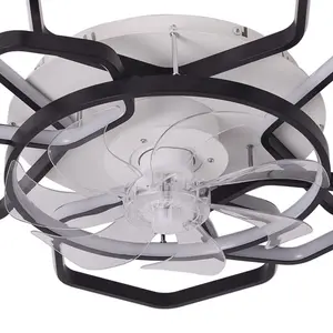 Briyon Ceiling Fan with LED Lights White/Black