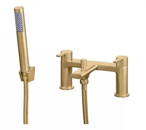 Aquarius Evolution Bath Shower Mixer Tap Brushed Brass