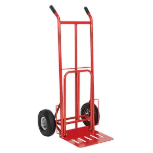 Sealey Folding Sack Truck With Pneumatic Tyres 250kg Capacity Red CST990