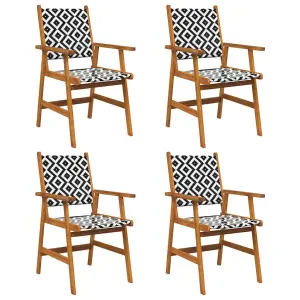 Berkfield Garden Chairs 4 pcs Solid Acacia Wood