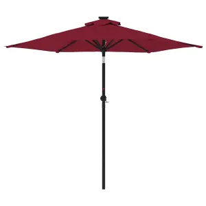 Berkfield Garden Parasol with Steel Pole Bordeaux Red 225x225x212 cm