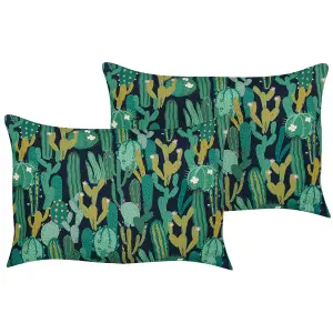 Set of 2 Outdoor Cushions BUSSANA Green