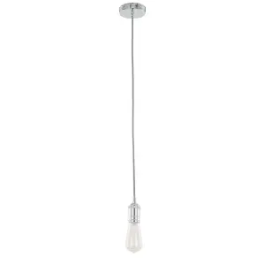 Luminosa Modern Hanging Pendant Lamp Holders Chrome 1 Light , E27